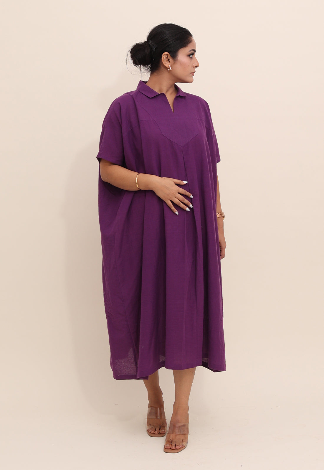 Solid Purple Kaftan dress