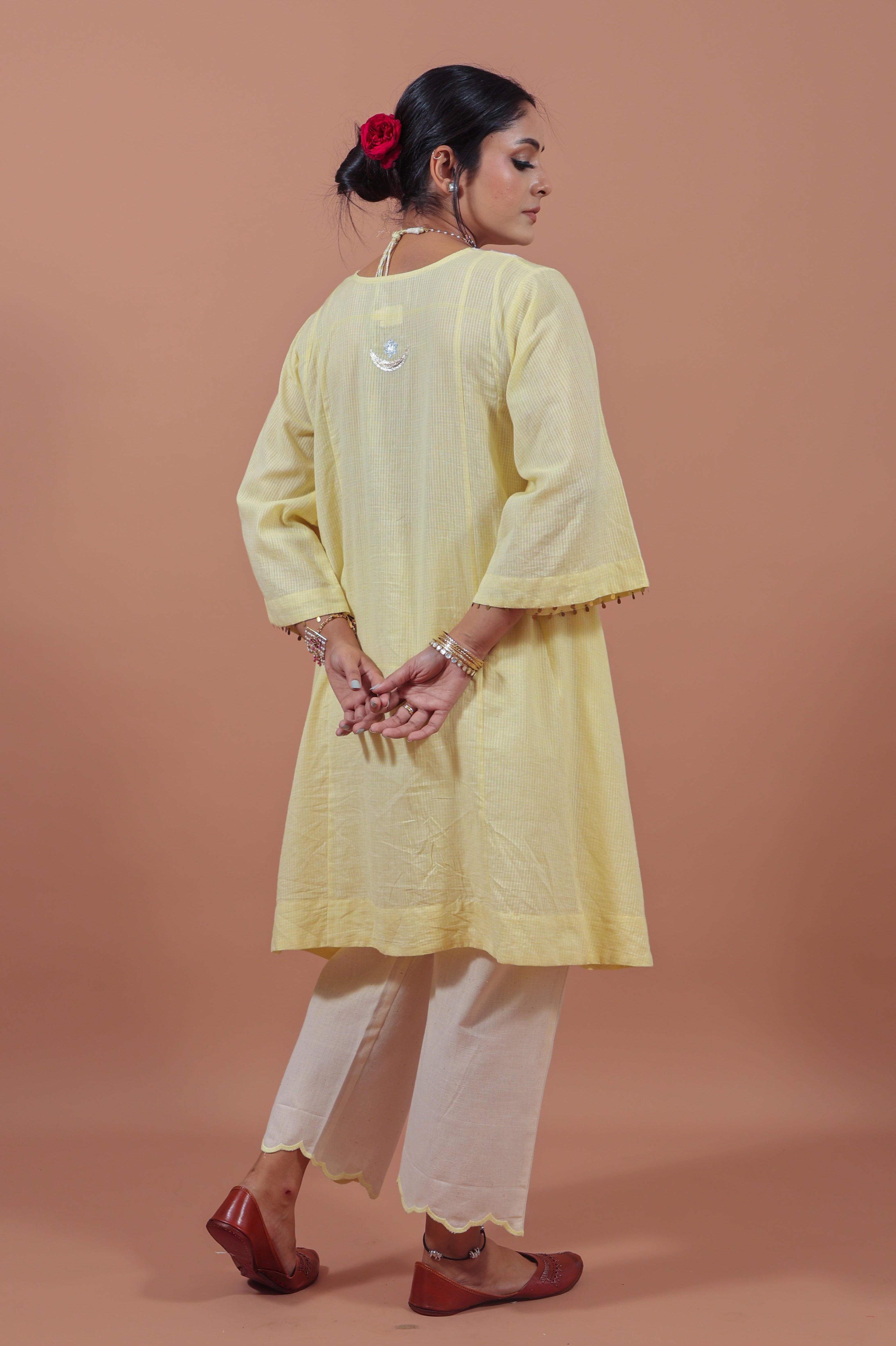 Lemon Yellow A-Line Kurta