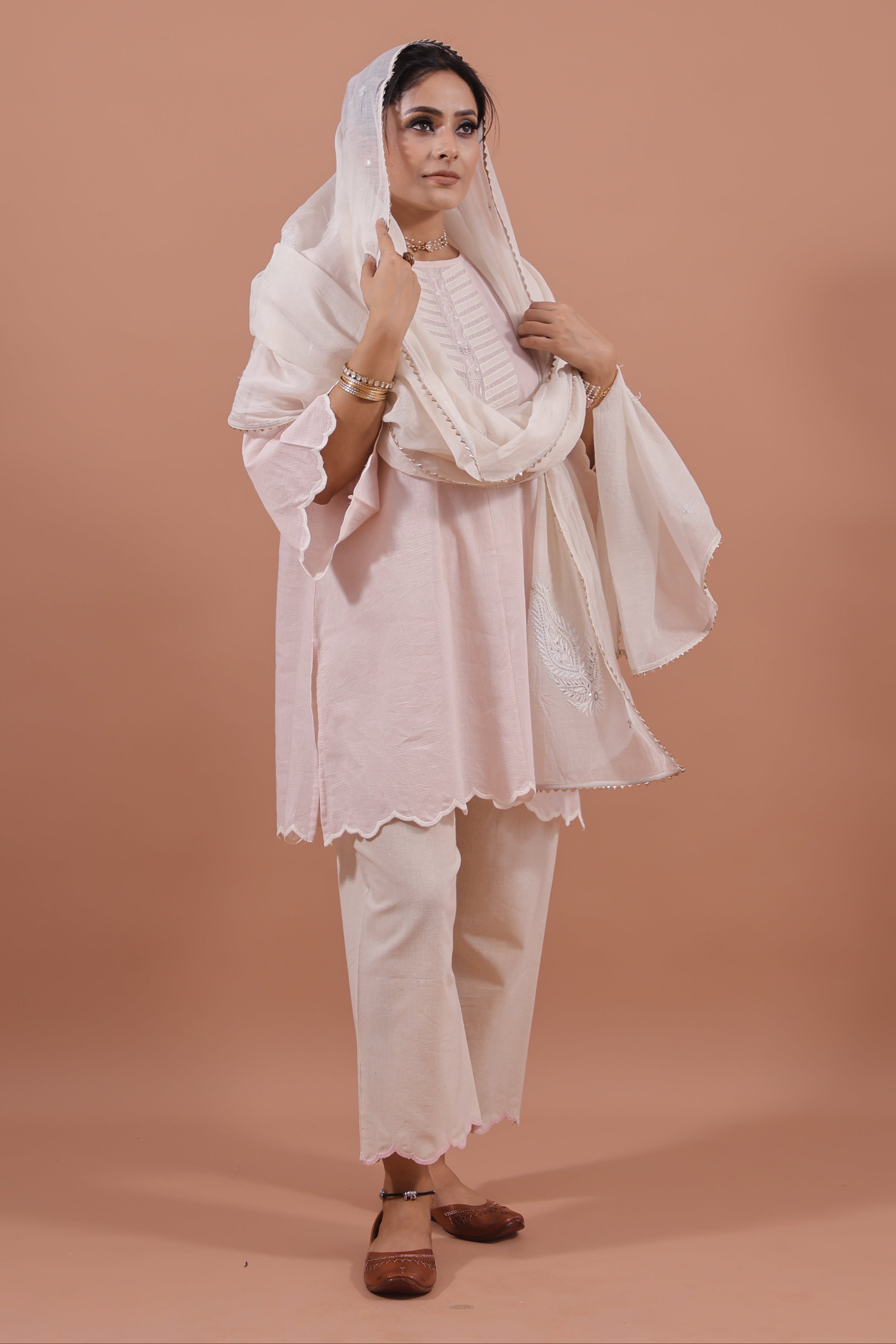 Blush Applique Kurta