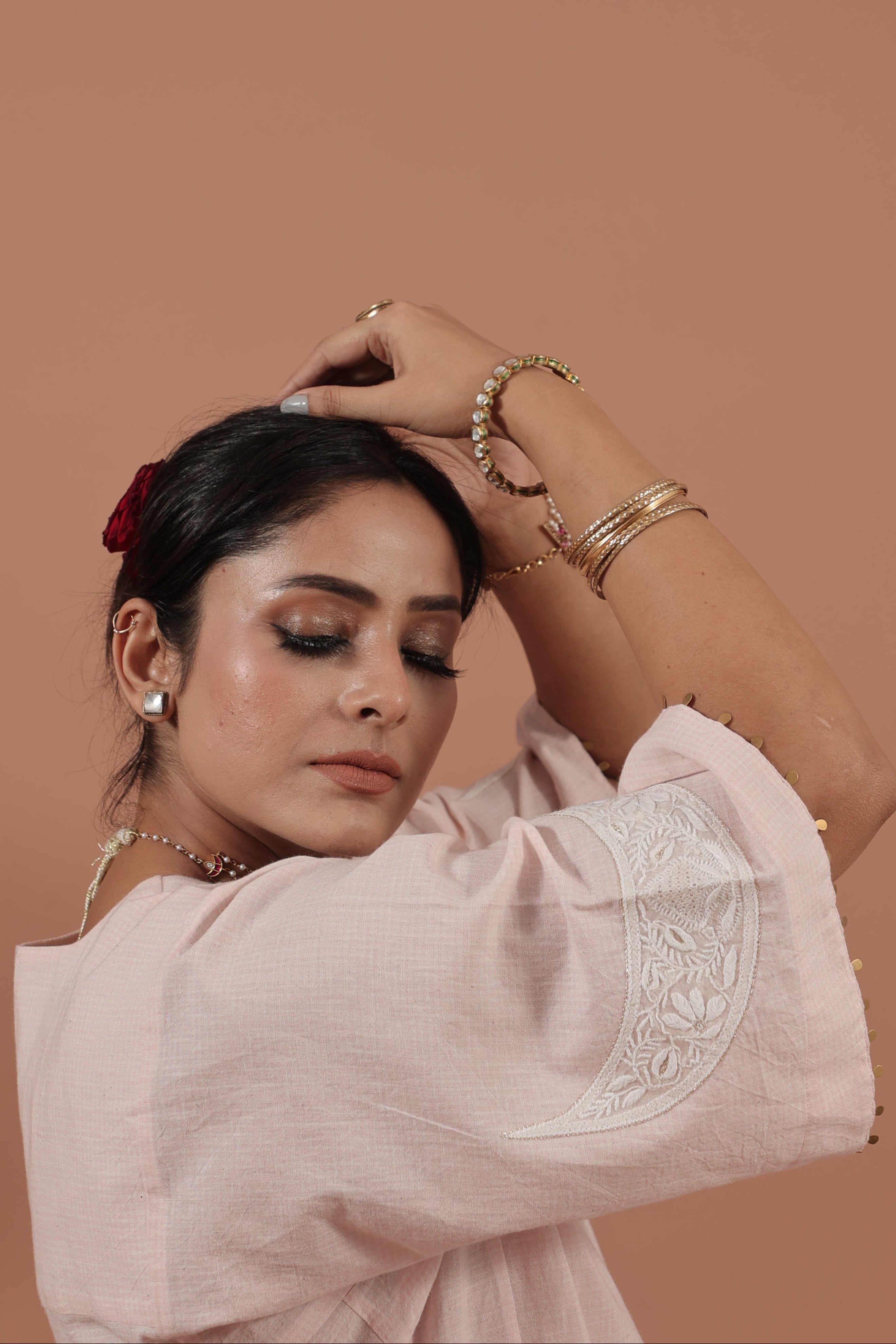 Blush Crescent Kurta