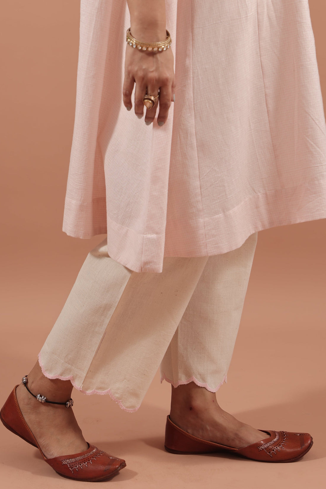 Blush Scalloped Pants