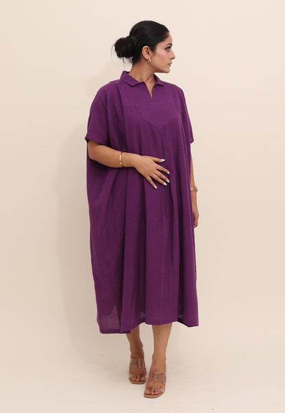 Solid Purple Kaftan Dresses