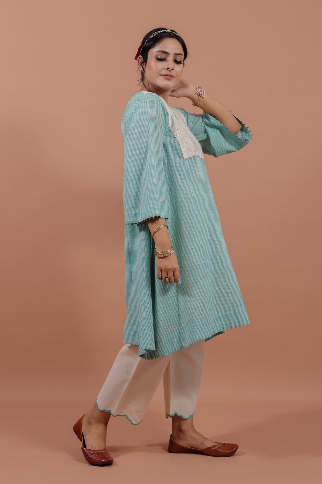 Aqua A-Line Kurta
