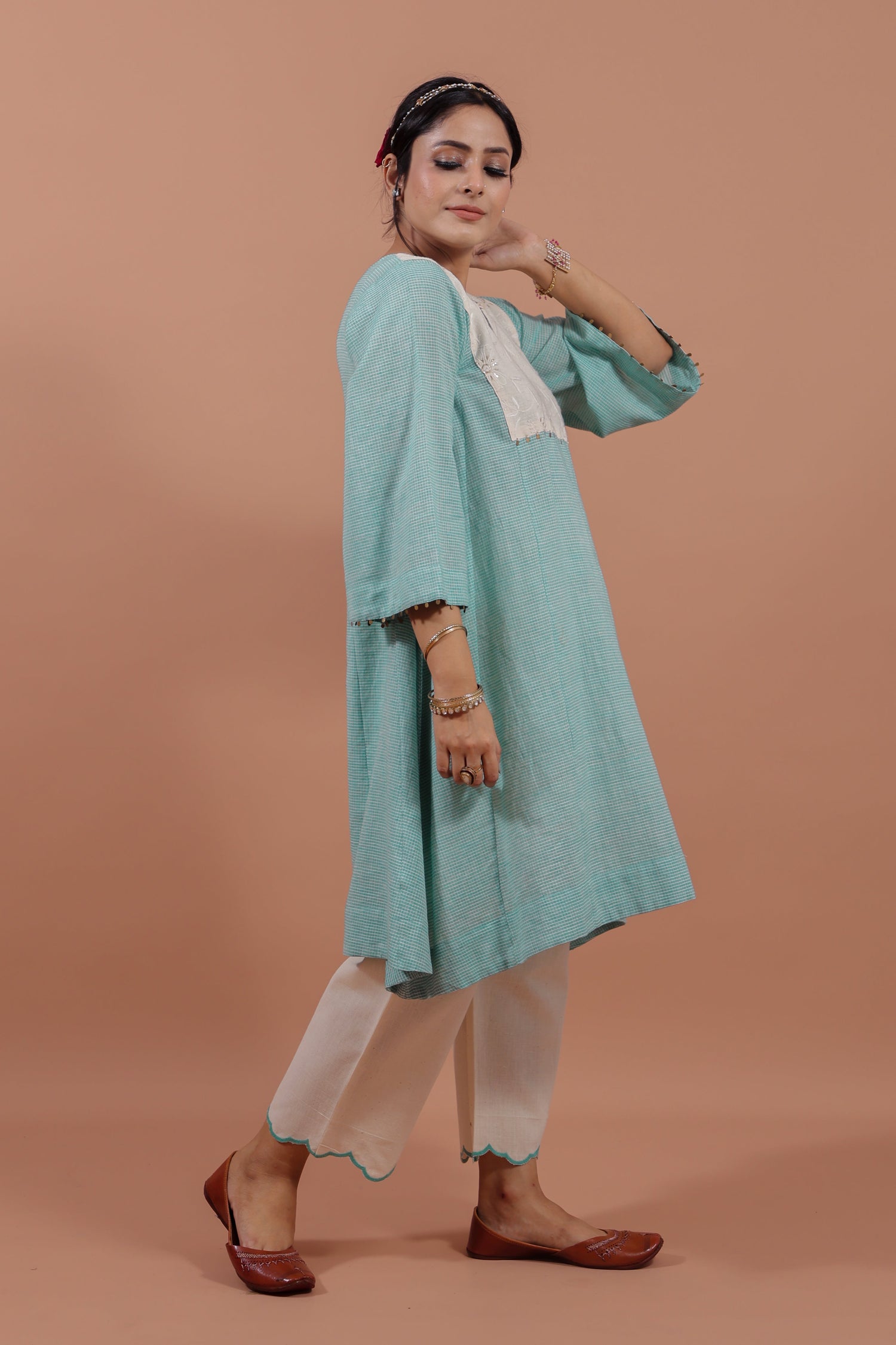 Aqua A-Line Kurta