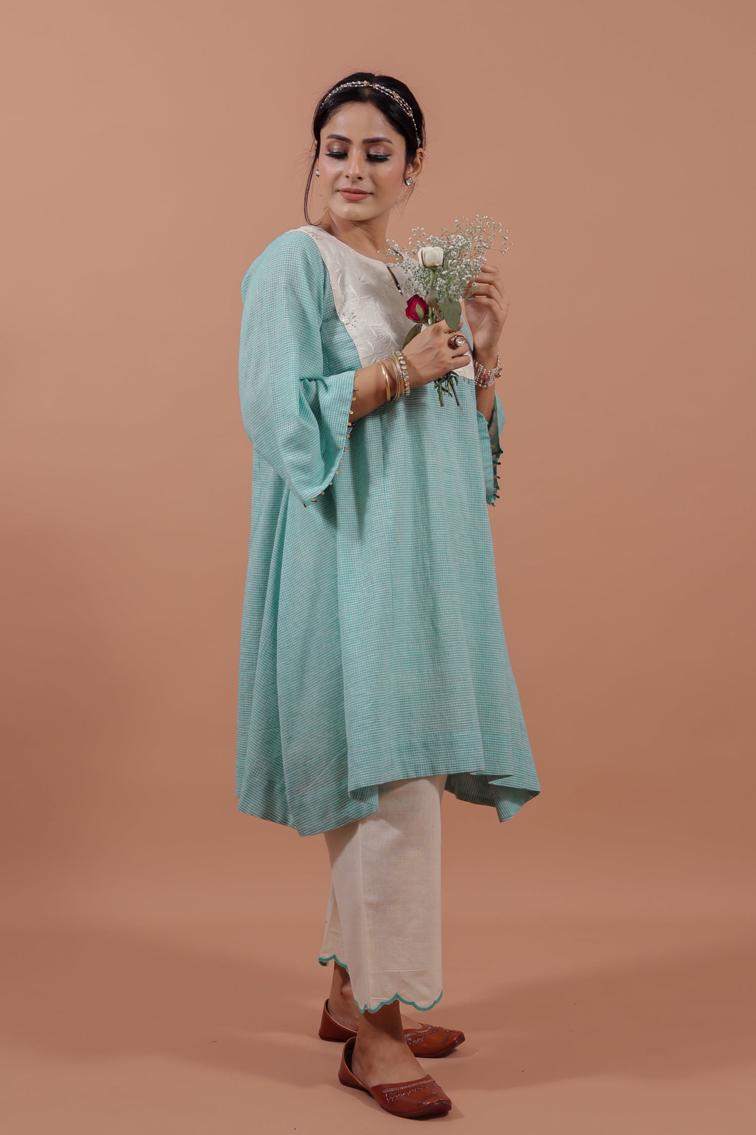 Aqua A-Line Kurta