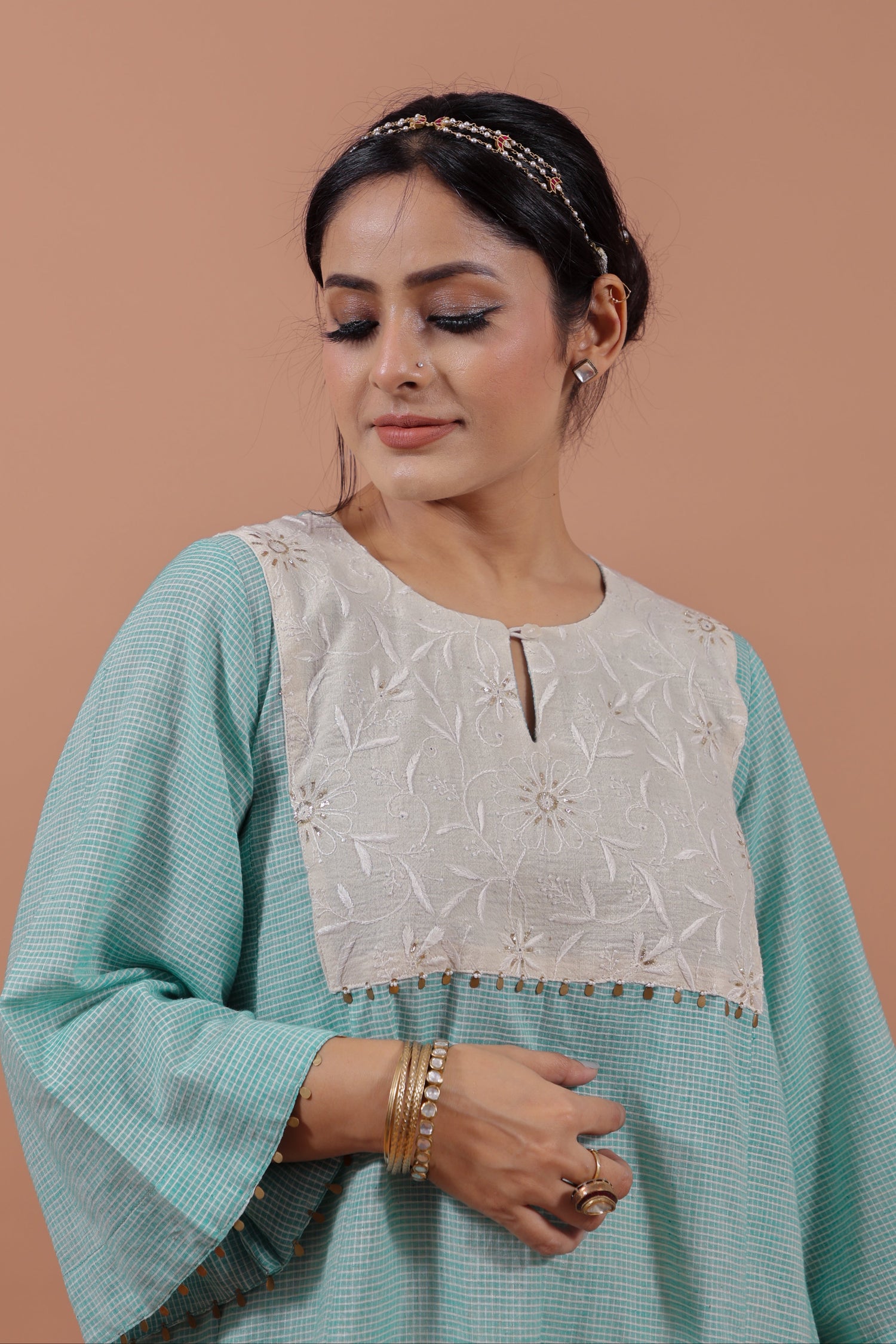 Aqua A-Line Kurta