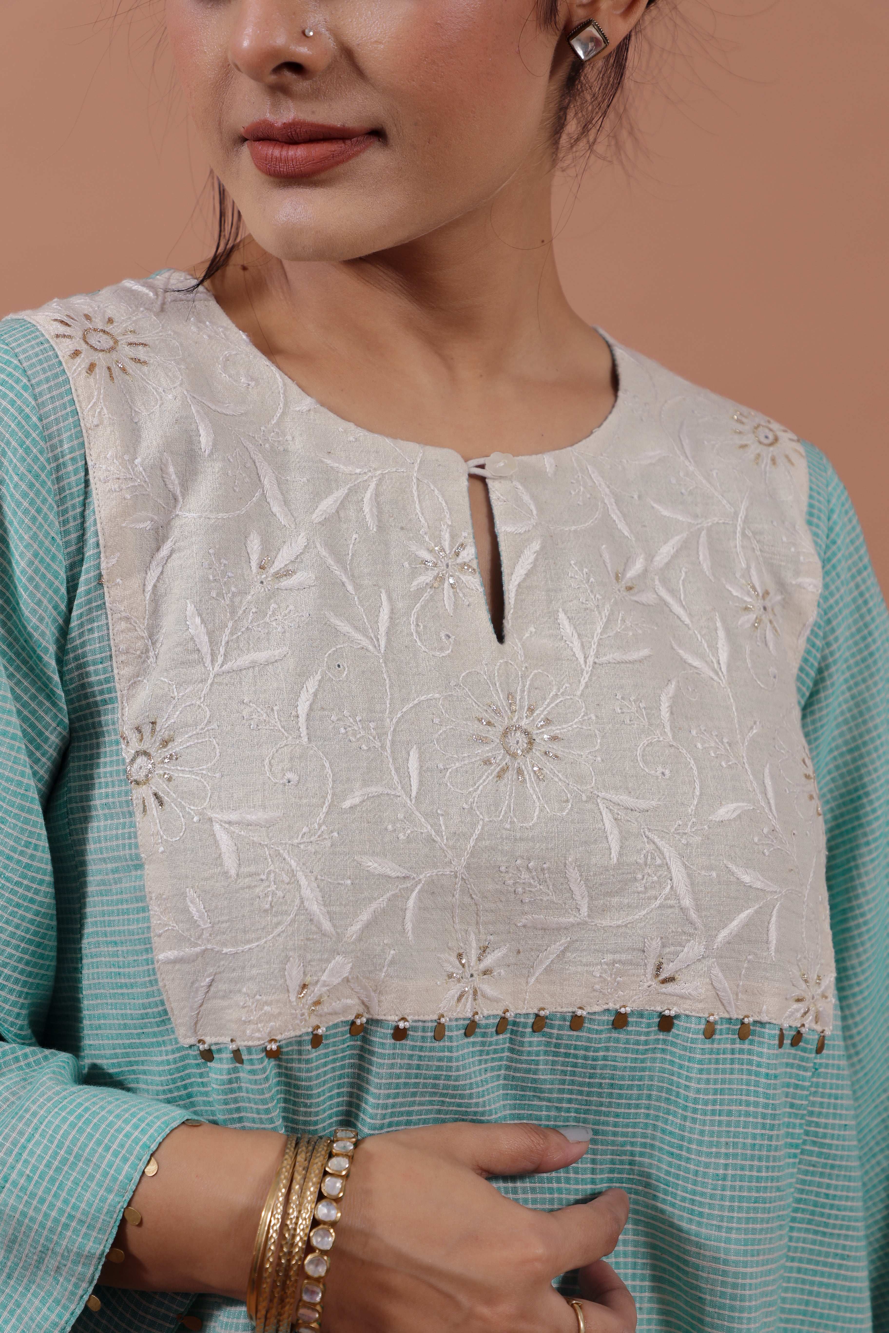 Aqua A-Line Kurta