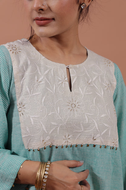 Aqua A-Line Kurta