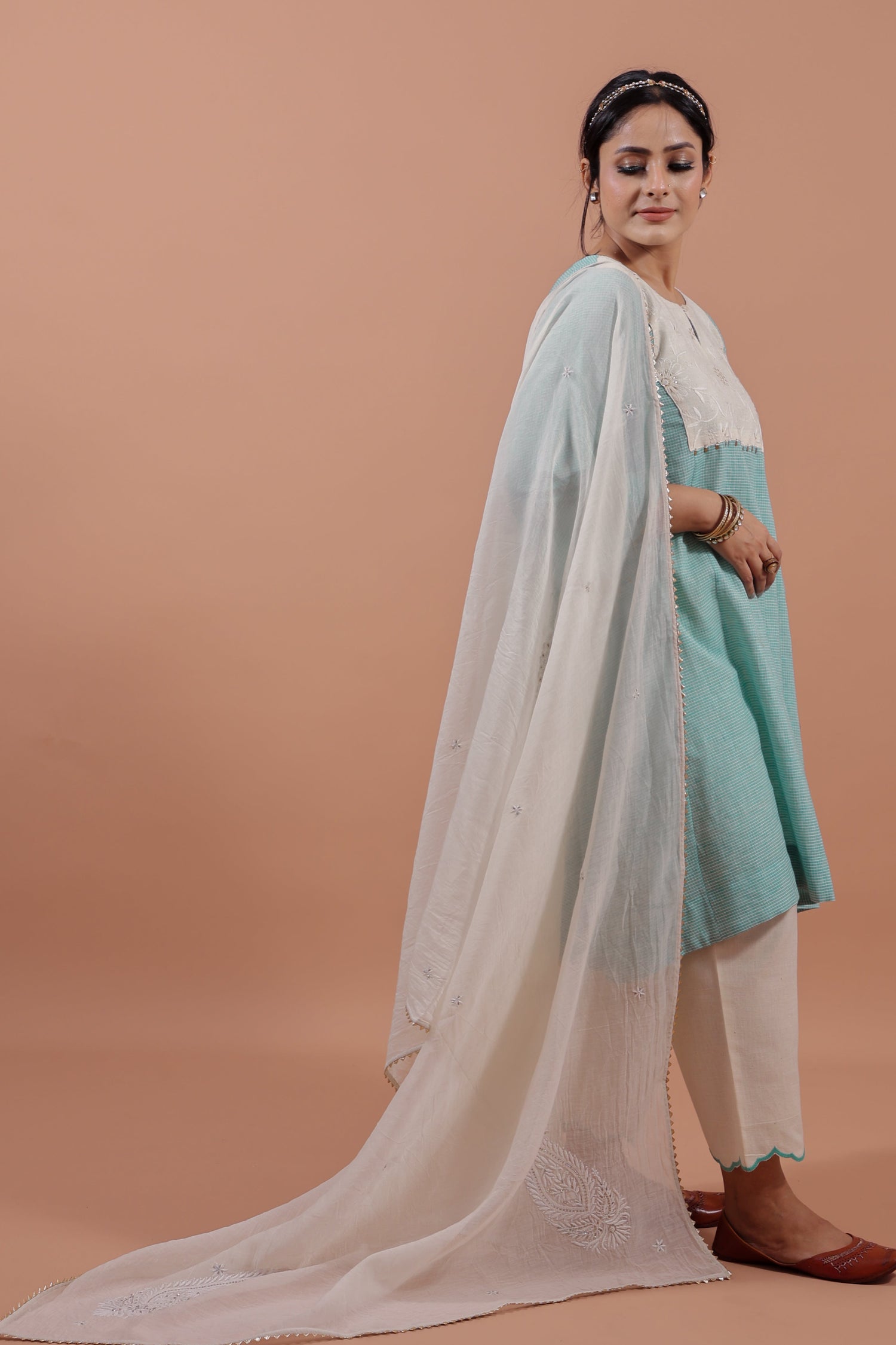 Aqua A-Line Kurta