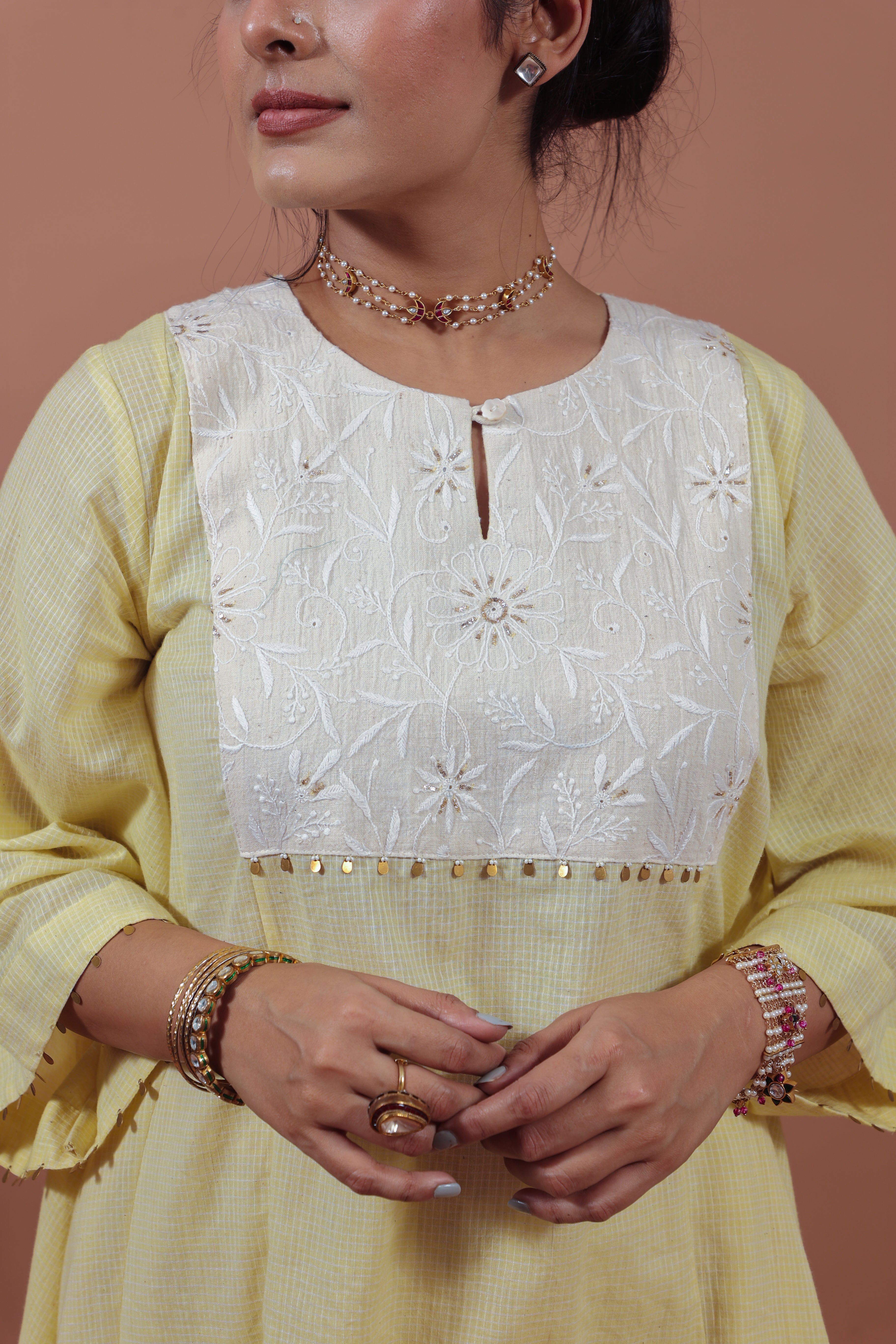 Lemon Yellow A-Line Kurta