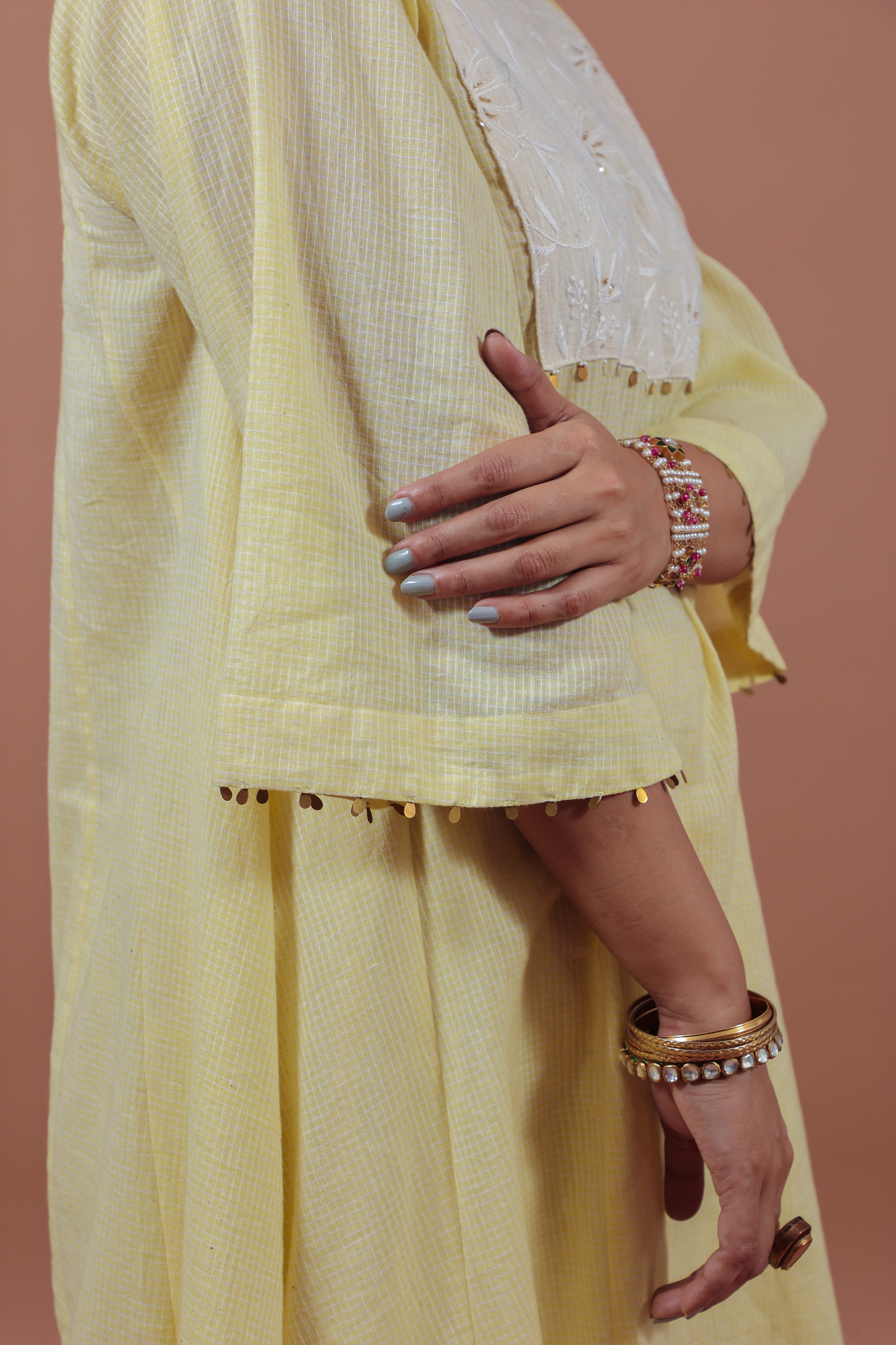 Lemon Yellow A-Line Kurta