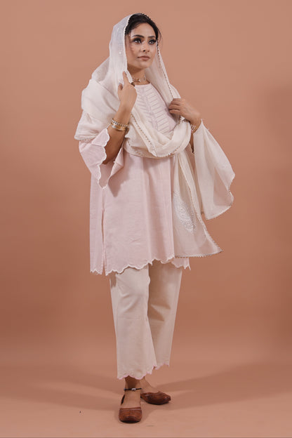 Blush Applique Kurta