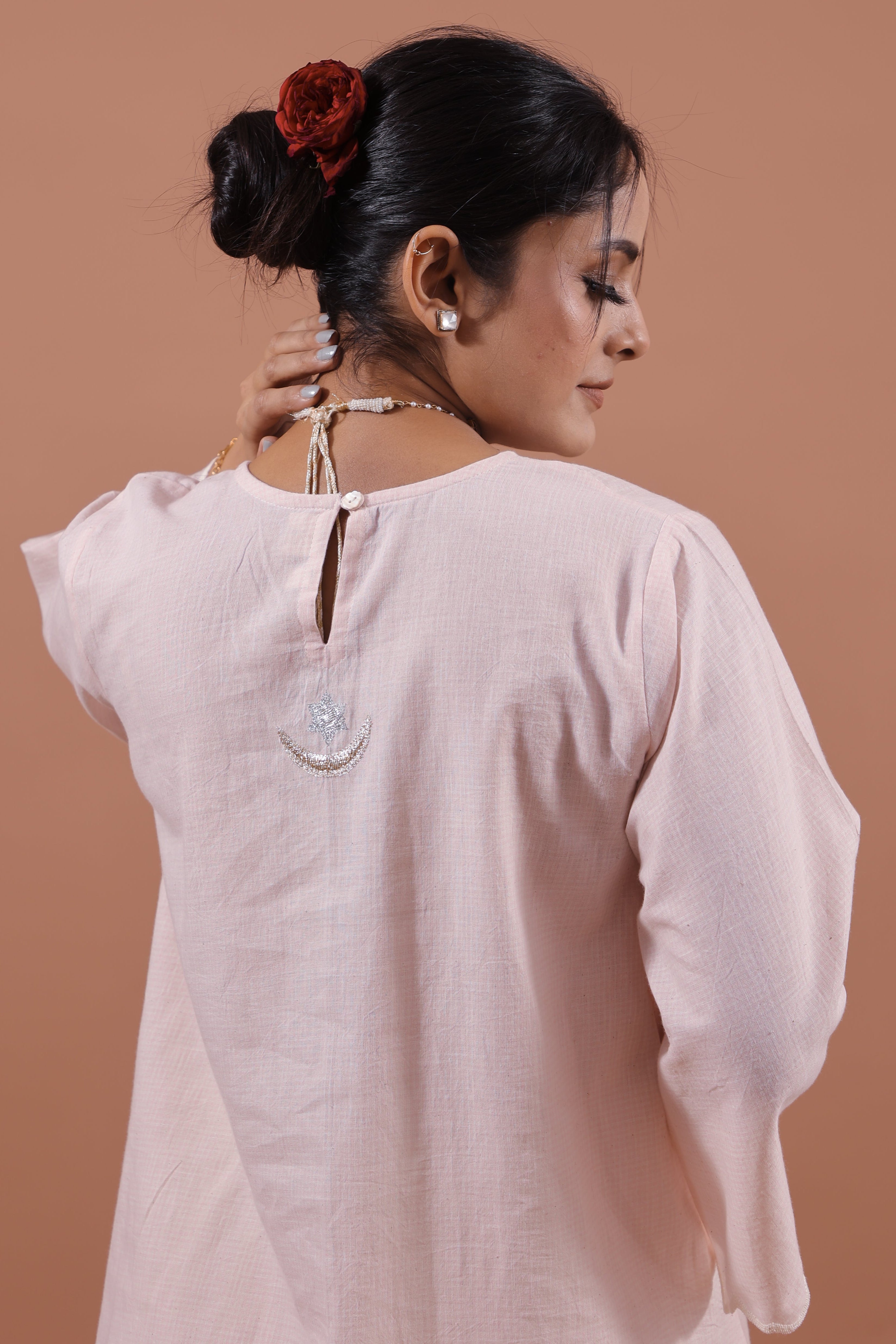 Blush Applique Kurta
