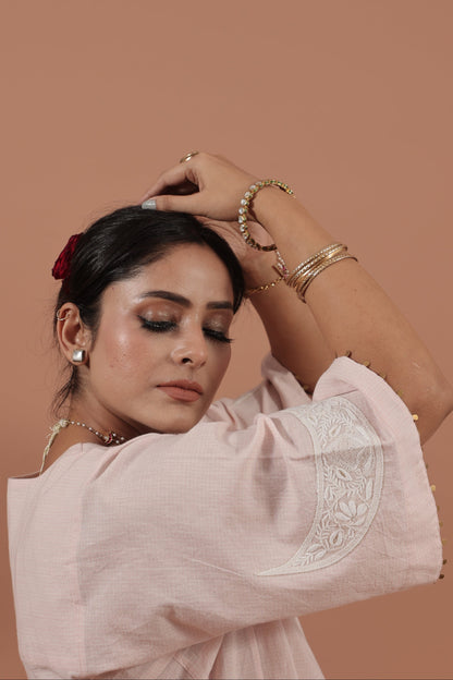 Blush Crescent Kurta