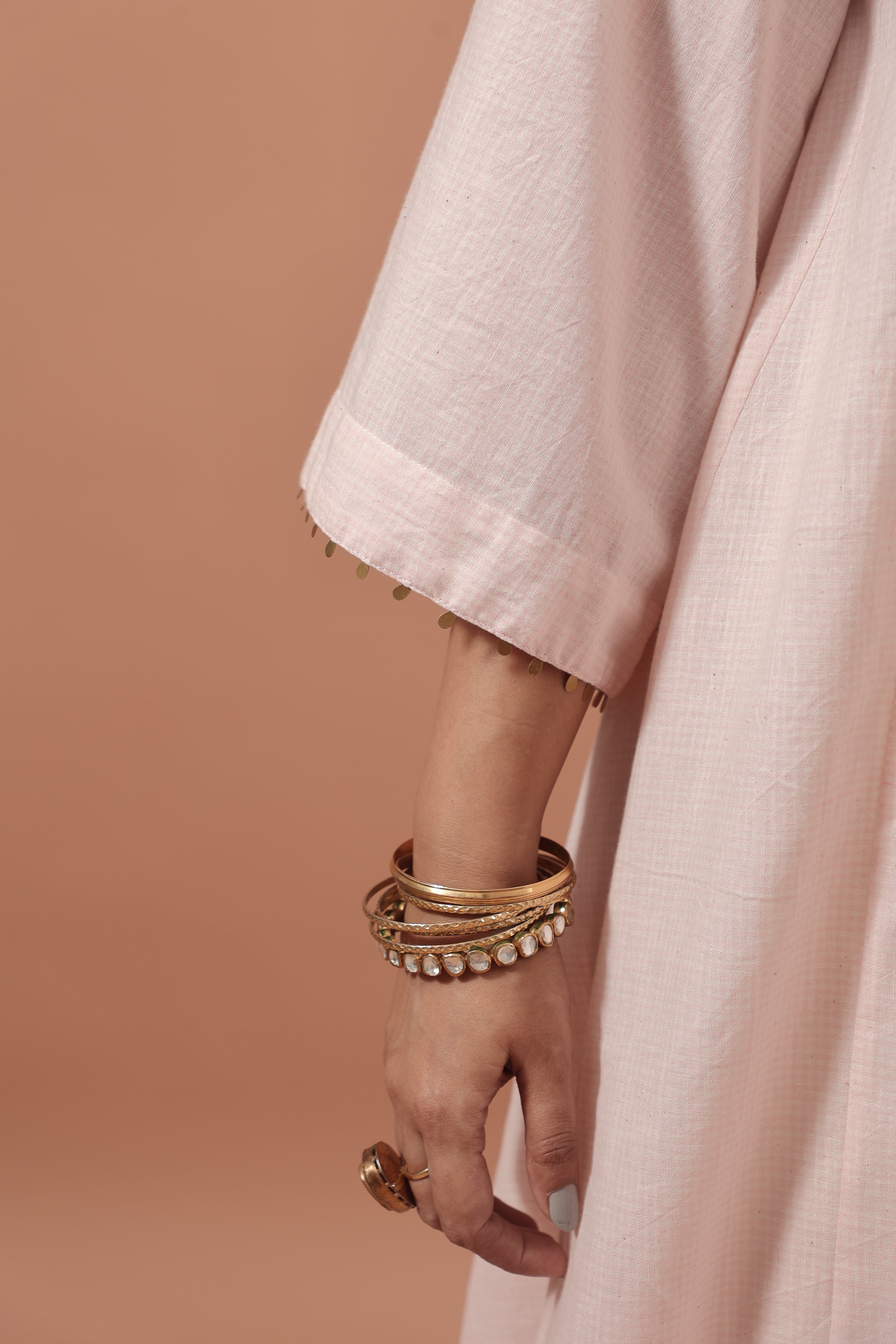 Blush Crescent Kurta