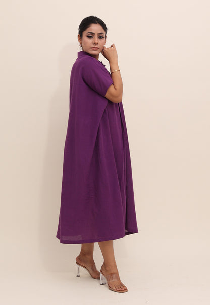 Solid Purple Kaftan Dresses