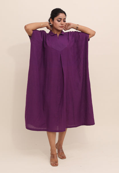 Solid Purple Kaftan Dresses