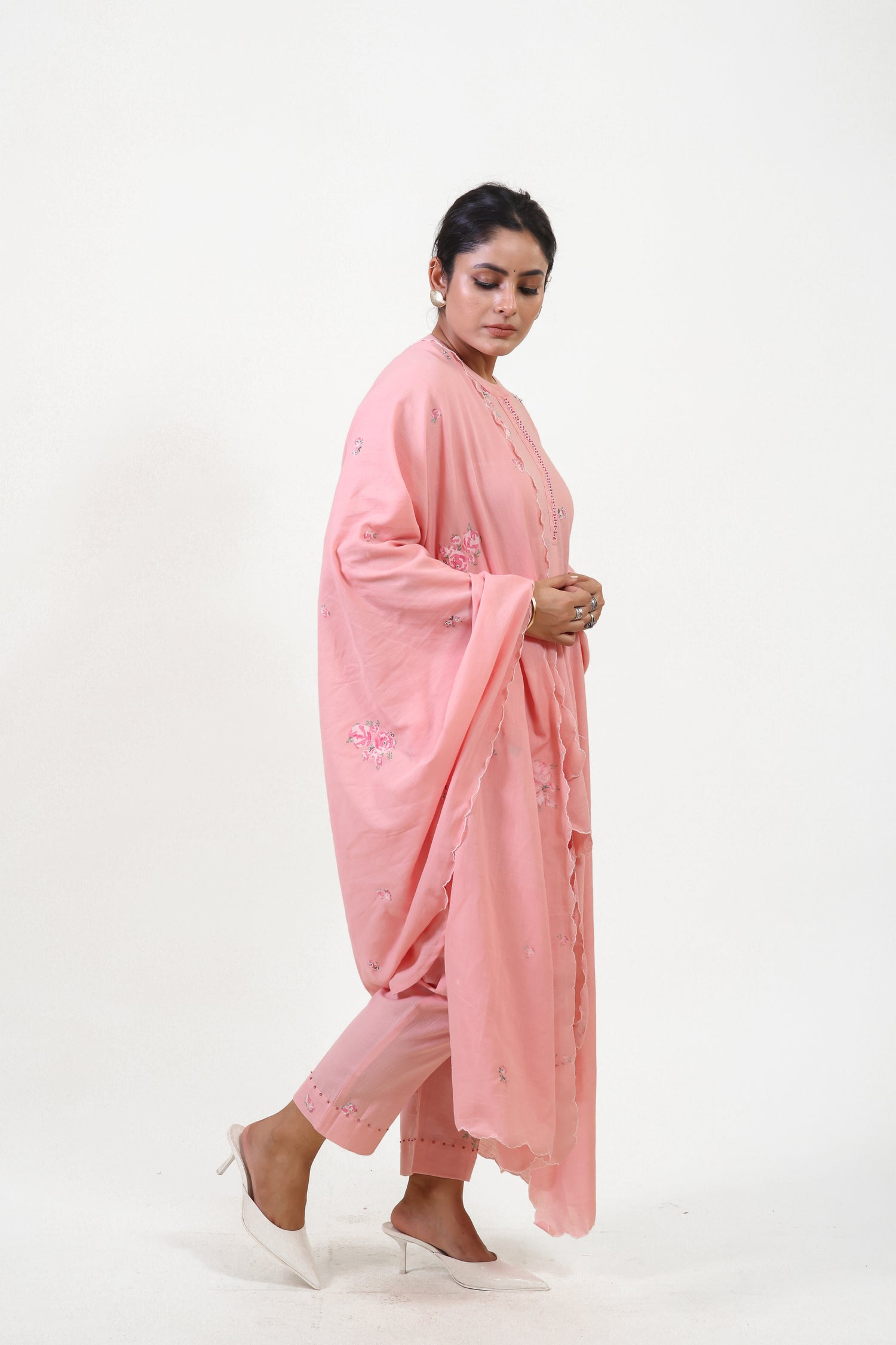 Pink Bloom Dupatta