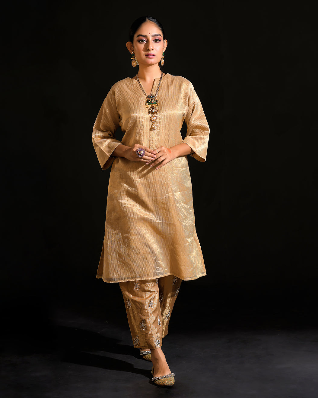 Mahnoor Gold Co-ord Set