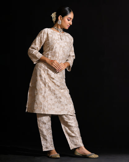 Meeram Silver Co-ord Set