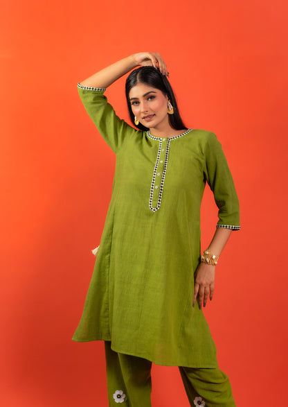 Organic Cotton Leaf Green Set