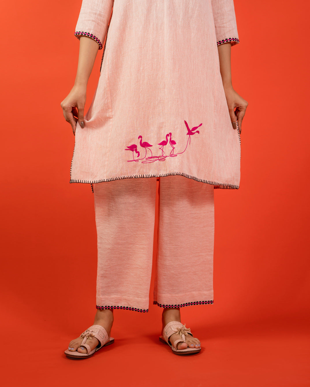 Organic Cotton Baby Pink Flamingo Set