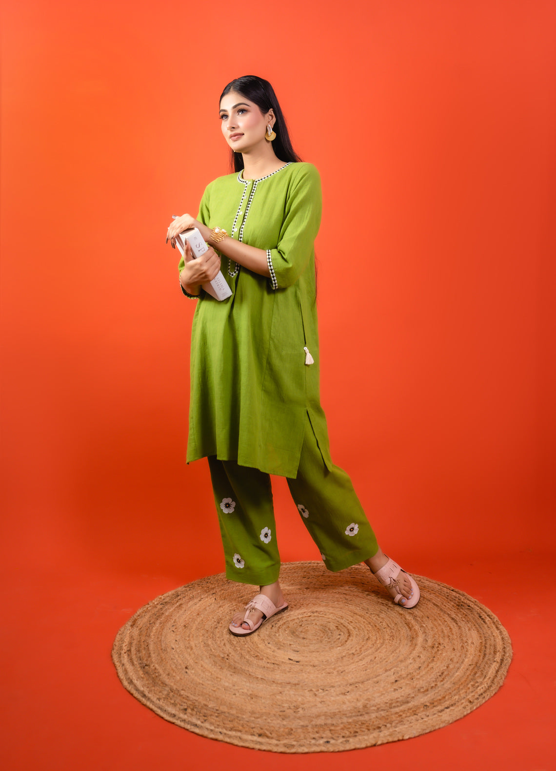 Organic Cotton Leaf Green Set